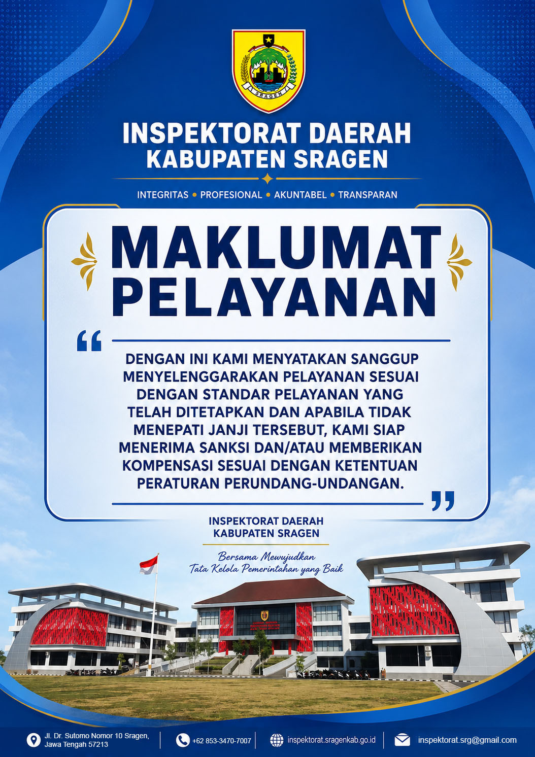 Maklumat Pelayanan Inspektorat Daerah Kab. Sragen